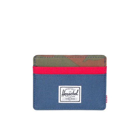 Herschel Charlie Wallet - Woodland Camo/Navy/Red
