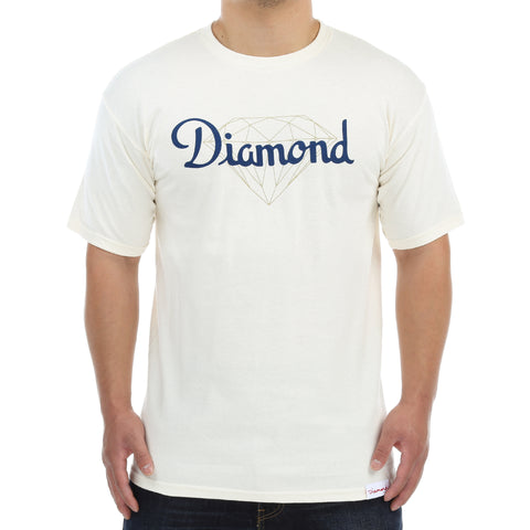 Diamond Champagne Cut Tee - Cream