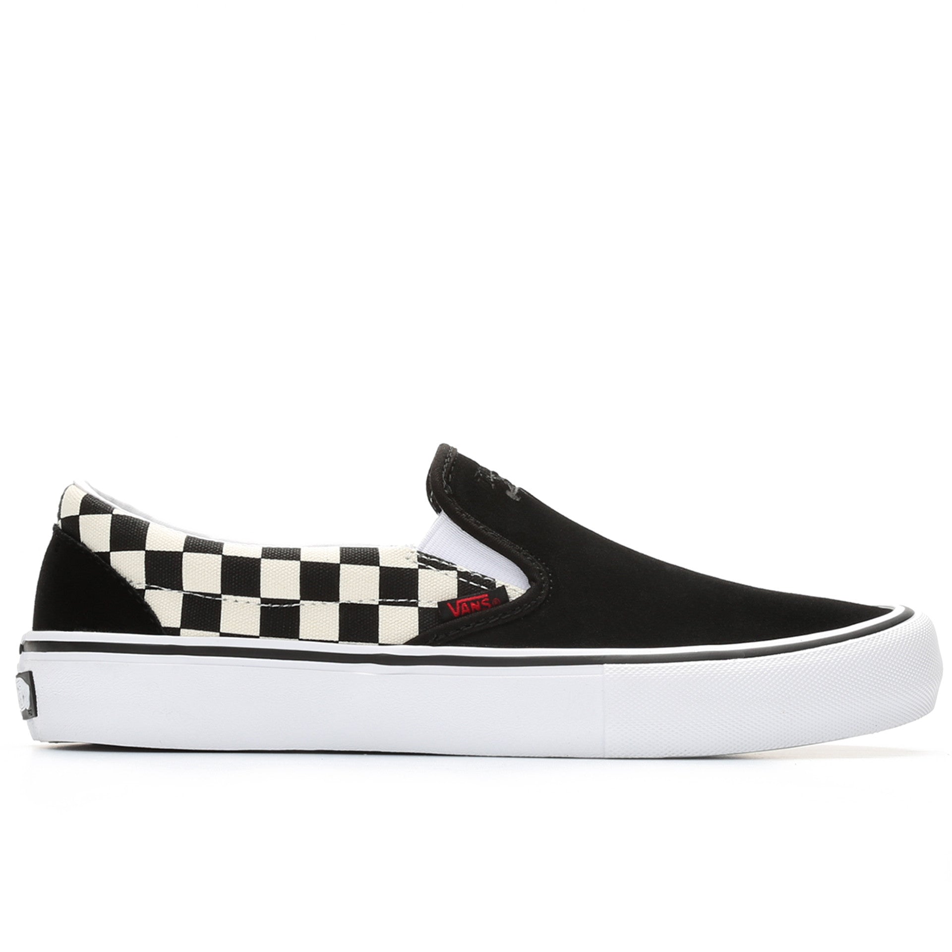 Vans Slip-On Checkerboard Sneakers in Black
