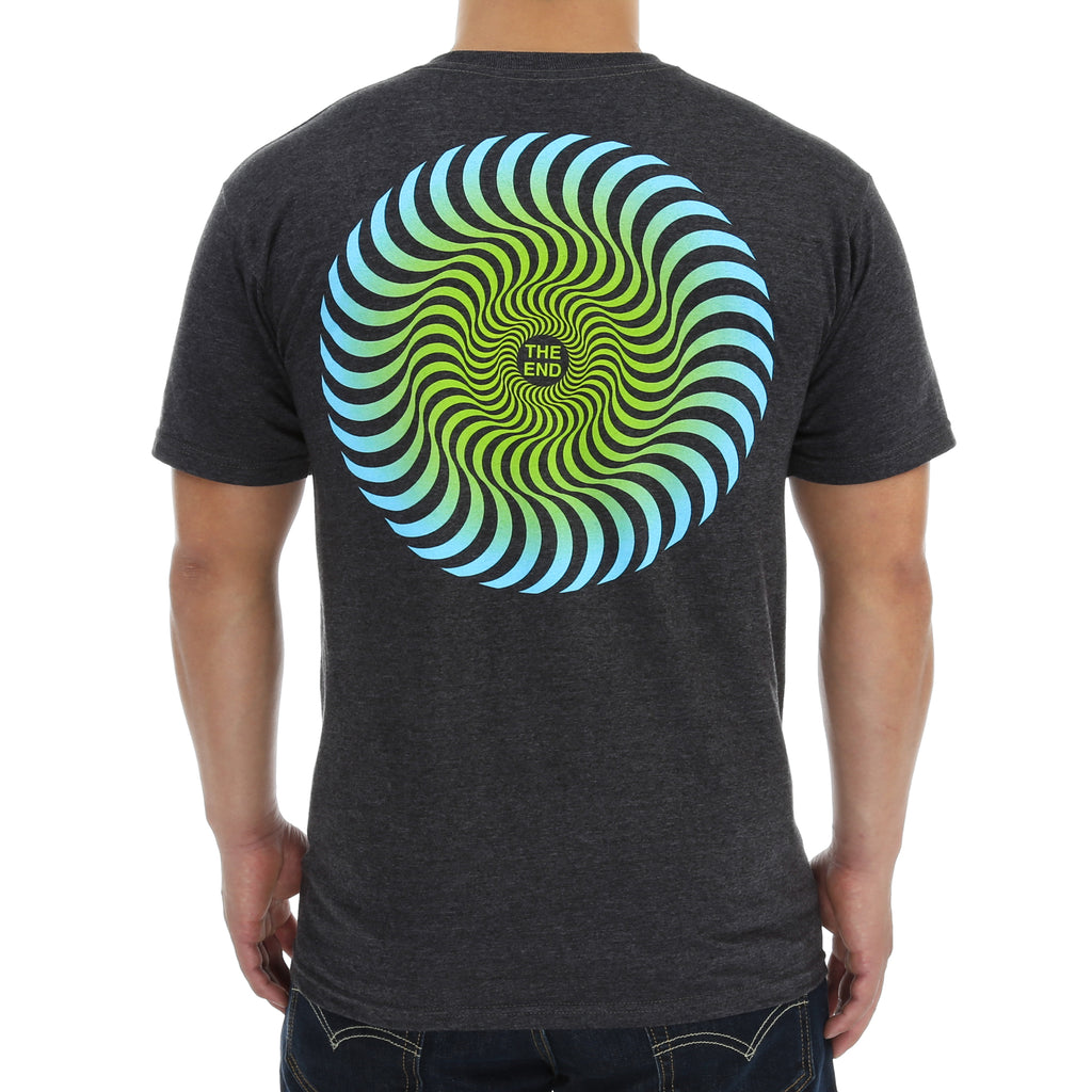 Spitfire Classic Swirl Fade Tee - Heather Charcoal