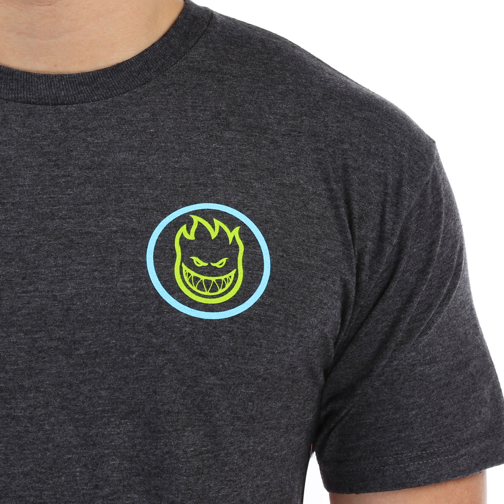 Spitfire Classic Swirl Fade Tee - Heather Charcoal
