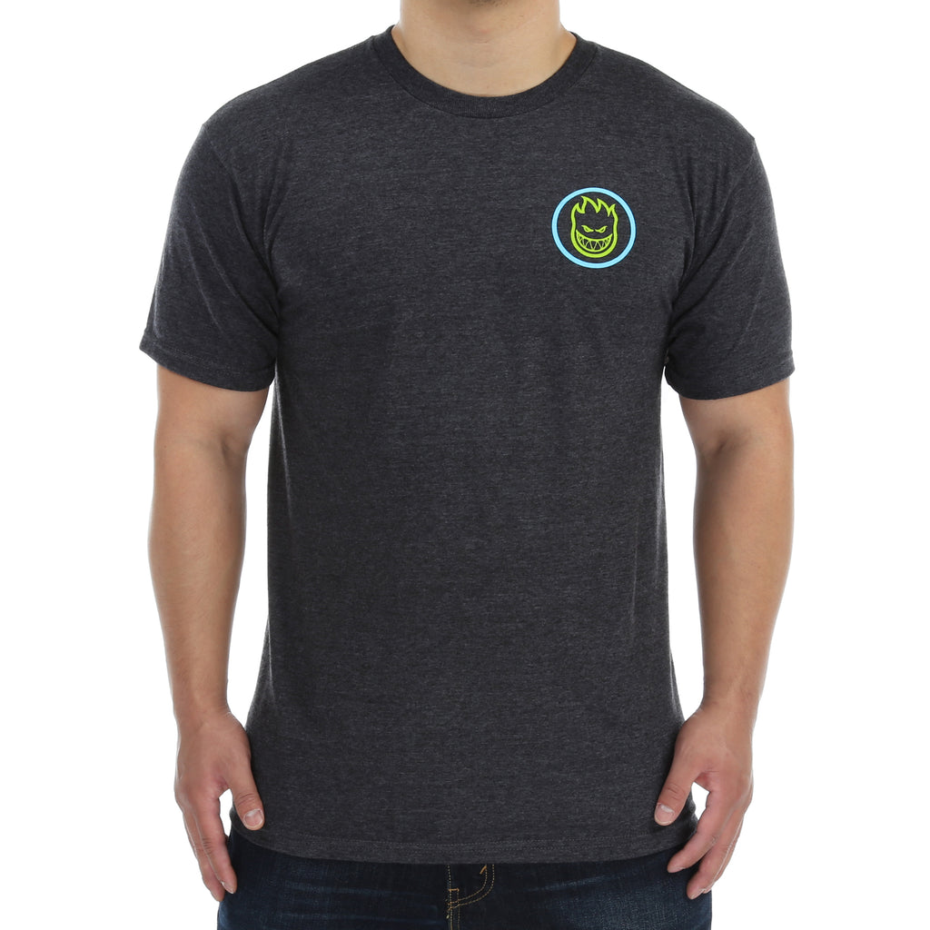 Spitfire Classic Swirl Fade Tee - Heather Charcoal