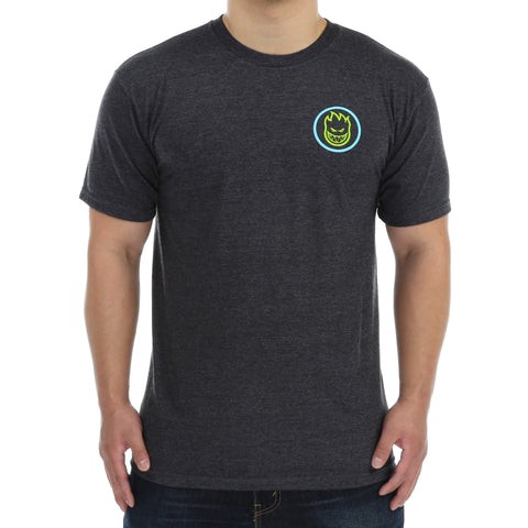 Spitfire Classic Swirl Fade Tee - Heather Charcoal