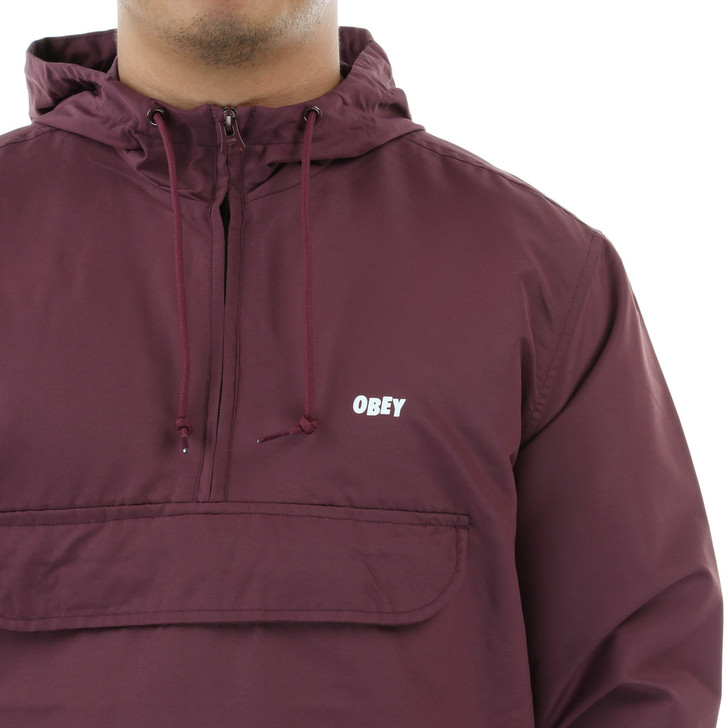 Obey Crosstown Anorak Eggplant New Star