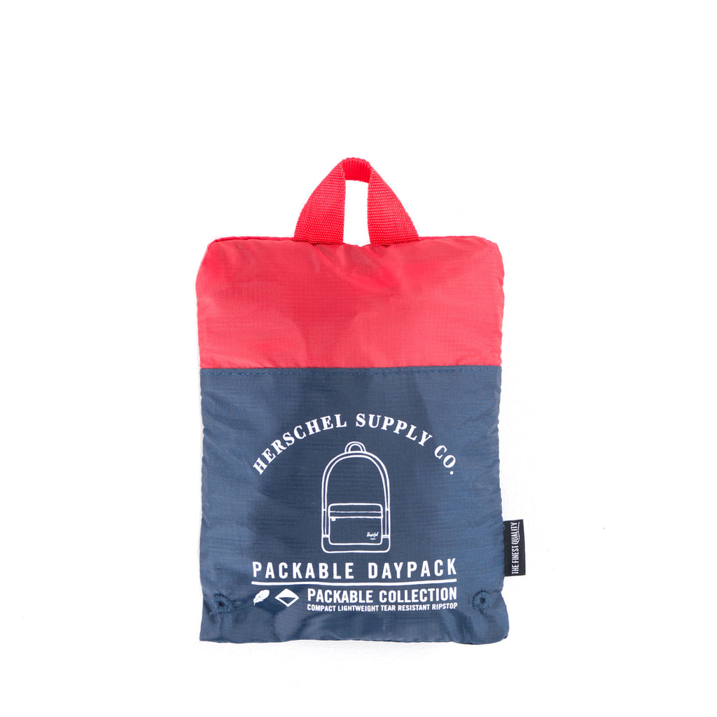 Herschel Packable Daypack - Navy/Red