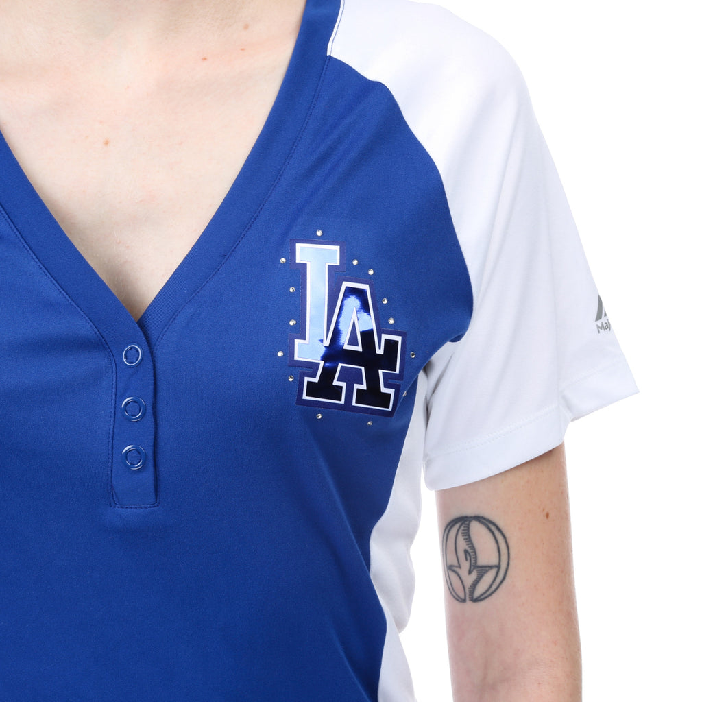 Majestic Dodgers League Diva Tee - Deep Royal