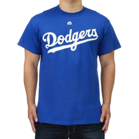 Majestic Dodgers Wordmark Tee - Deep Royal