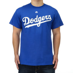 Majestic Dodgers Wordmark Tee - Black - New Star