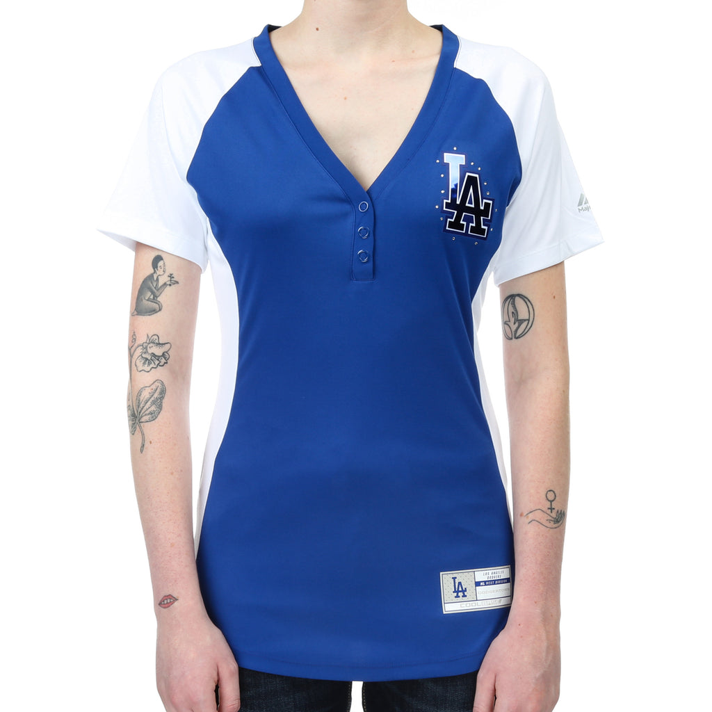 Majestic Dodgers League Diva Tee - Deep Royal