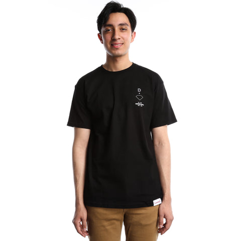 Diamond Intersect Tee - Black