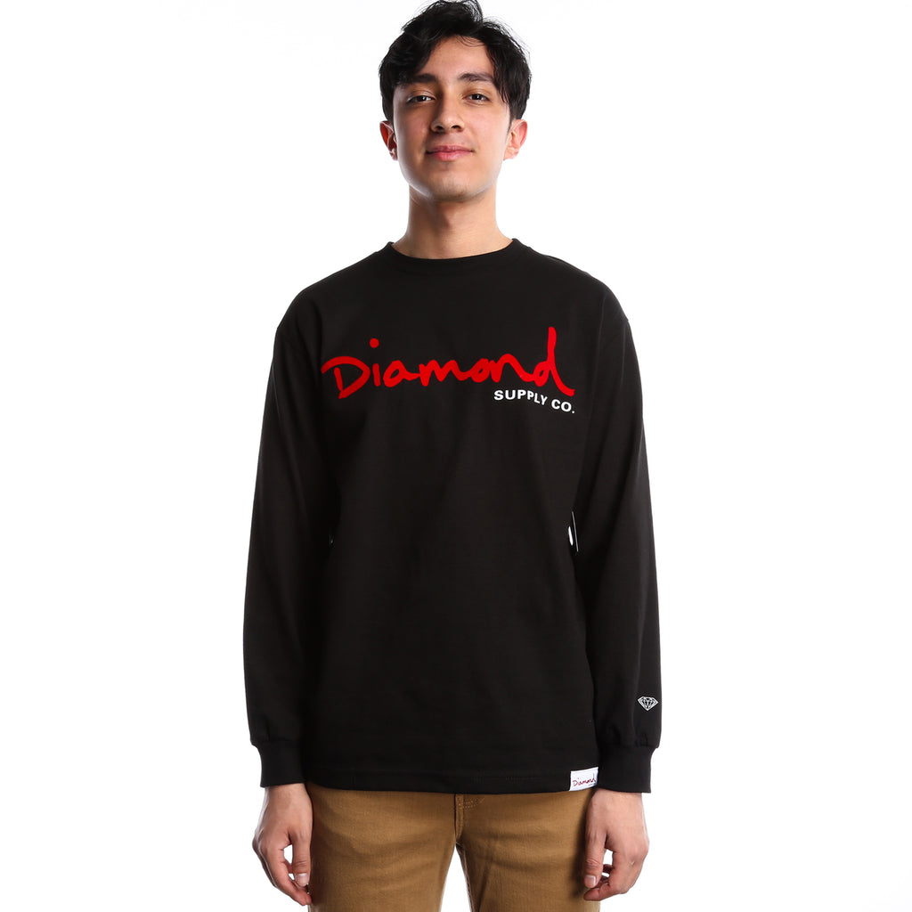 Diamond OG Script L/S Tee - Black