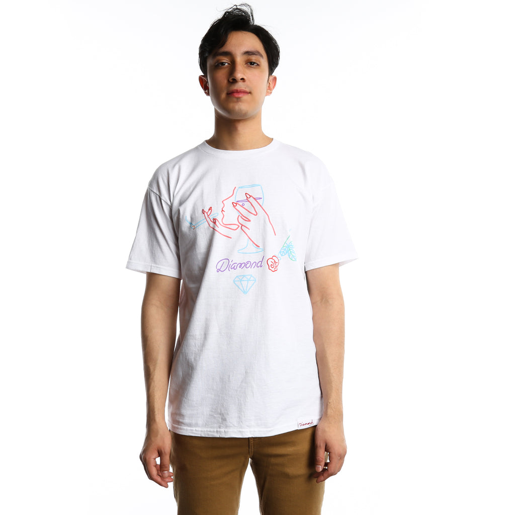 Diamond Vino Tee - White