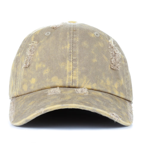 Fashion Distressed Dad Hat - Khaki