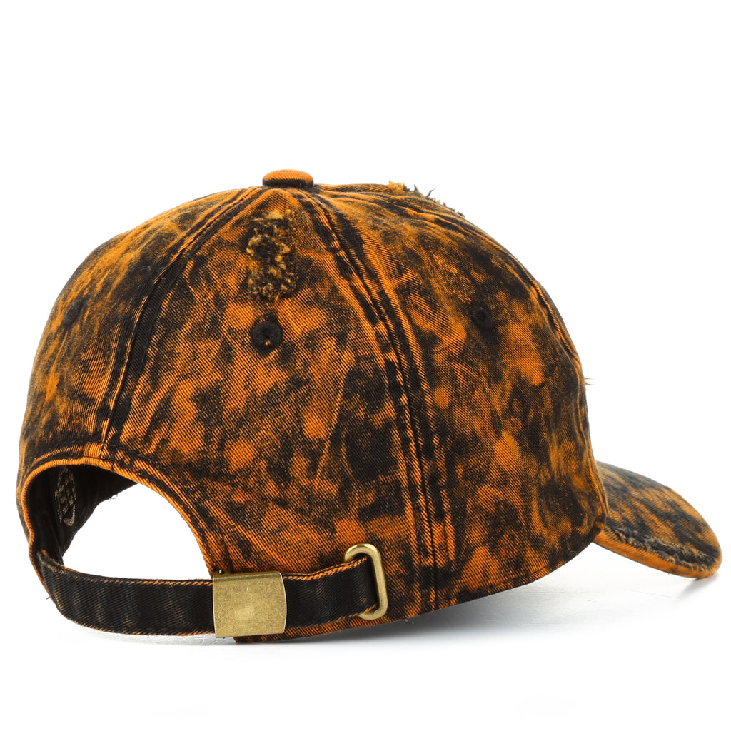 Fashion Distressed Dad Hat - Orange