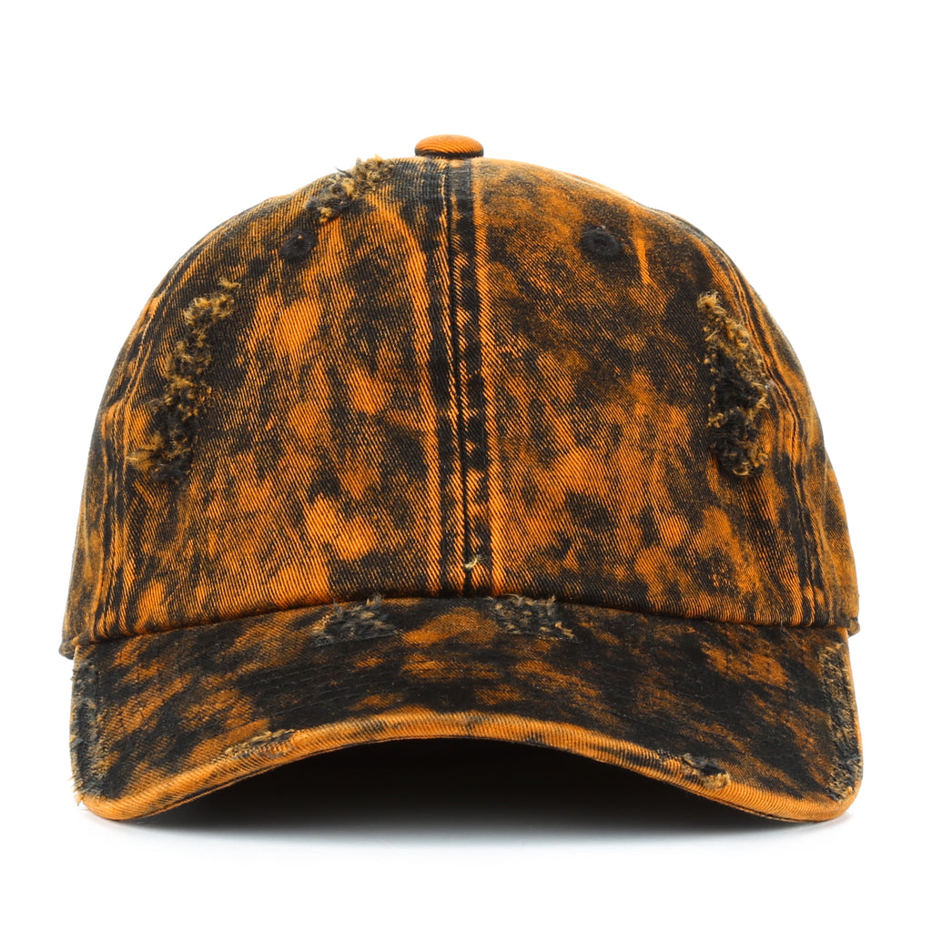 Fashion Distressed Dad Hat - Orange