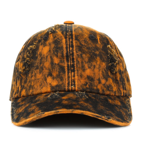 Fashion Distressed Dad Hat - Orange