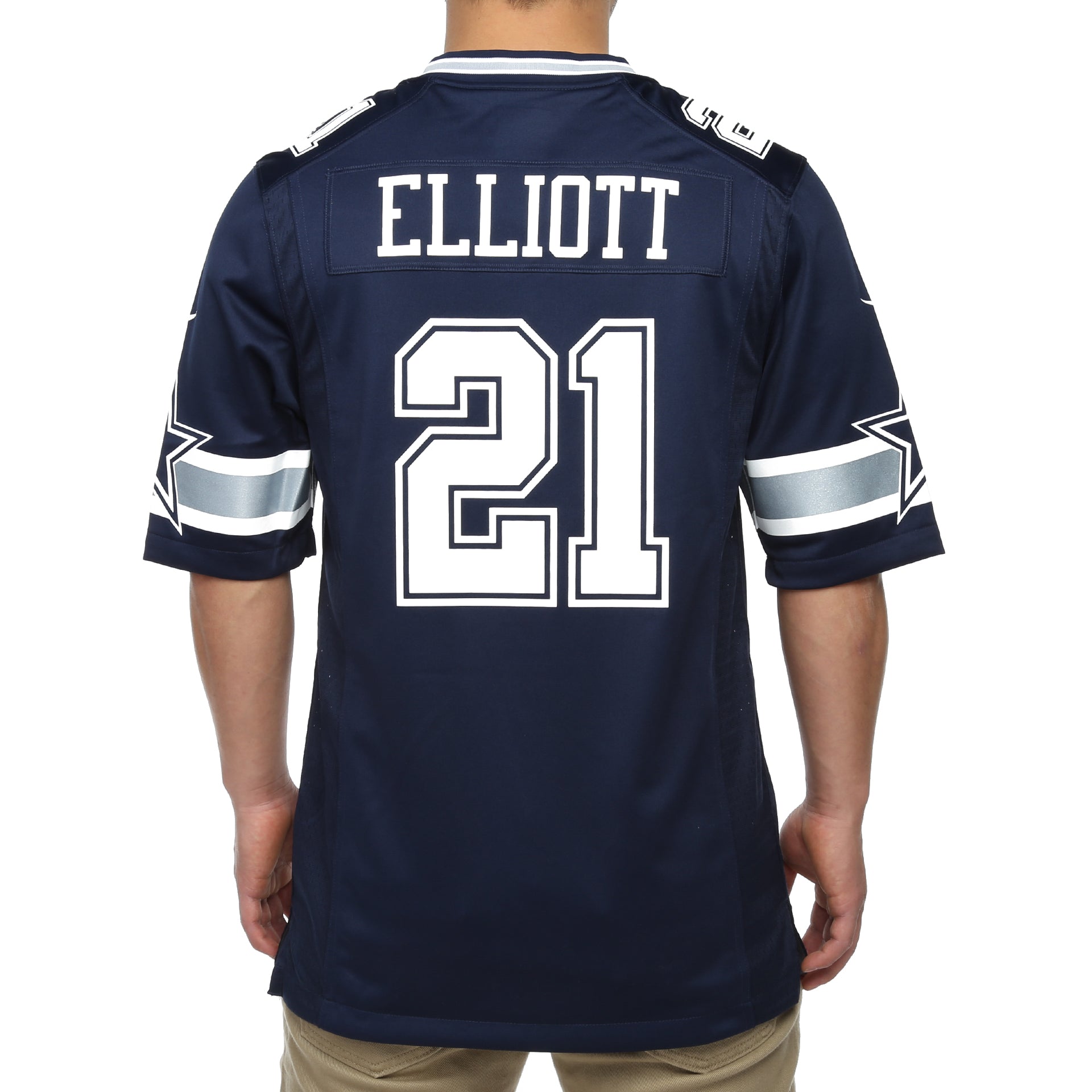 Dallas Cowboys x Nike Ezekiel Elliott #21 Game Replica Jersey Navy