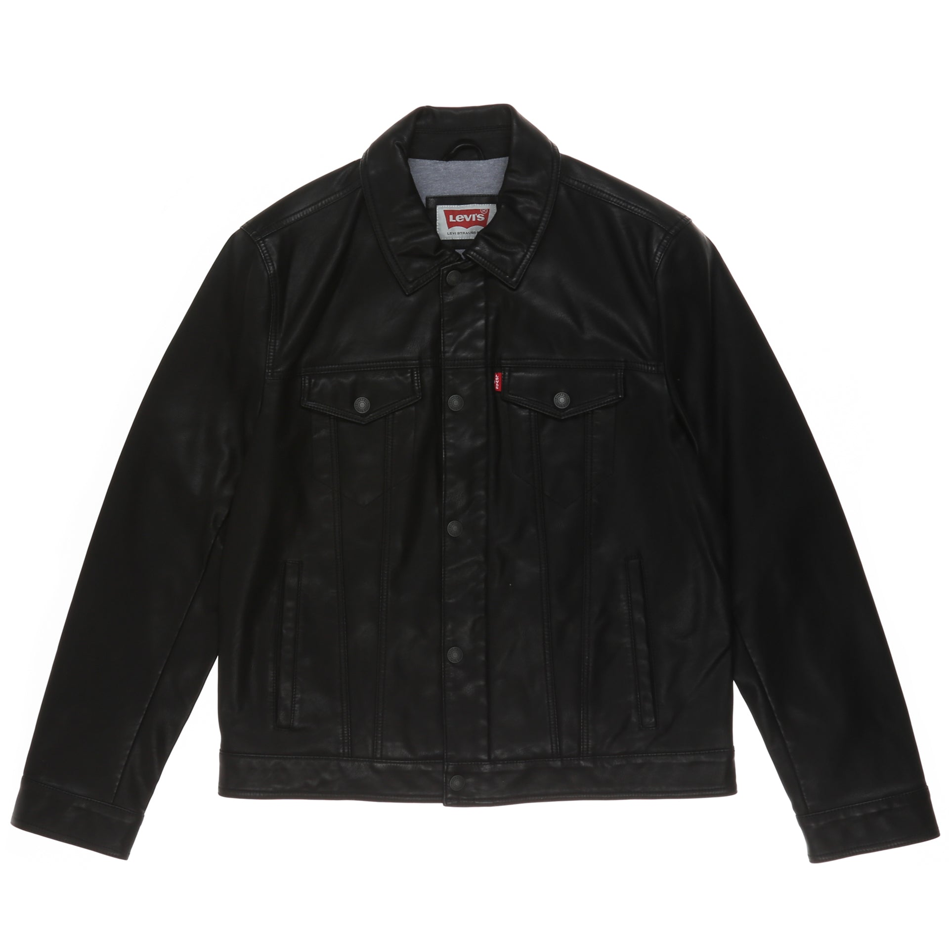 Picasso Restless teenager Levi's Faux Leather Trucker Jacket - Black - New Star