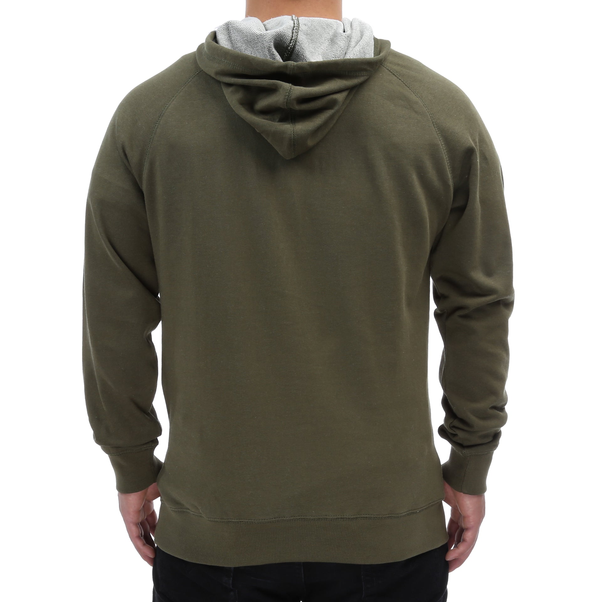French Hoodie Star - Pullover New Olive Terry