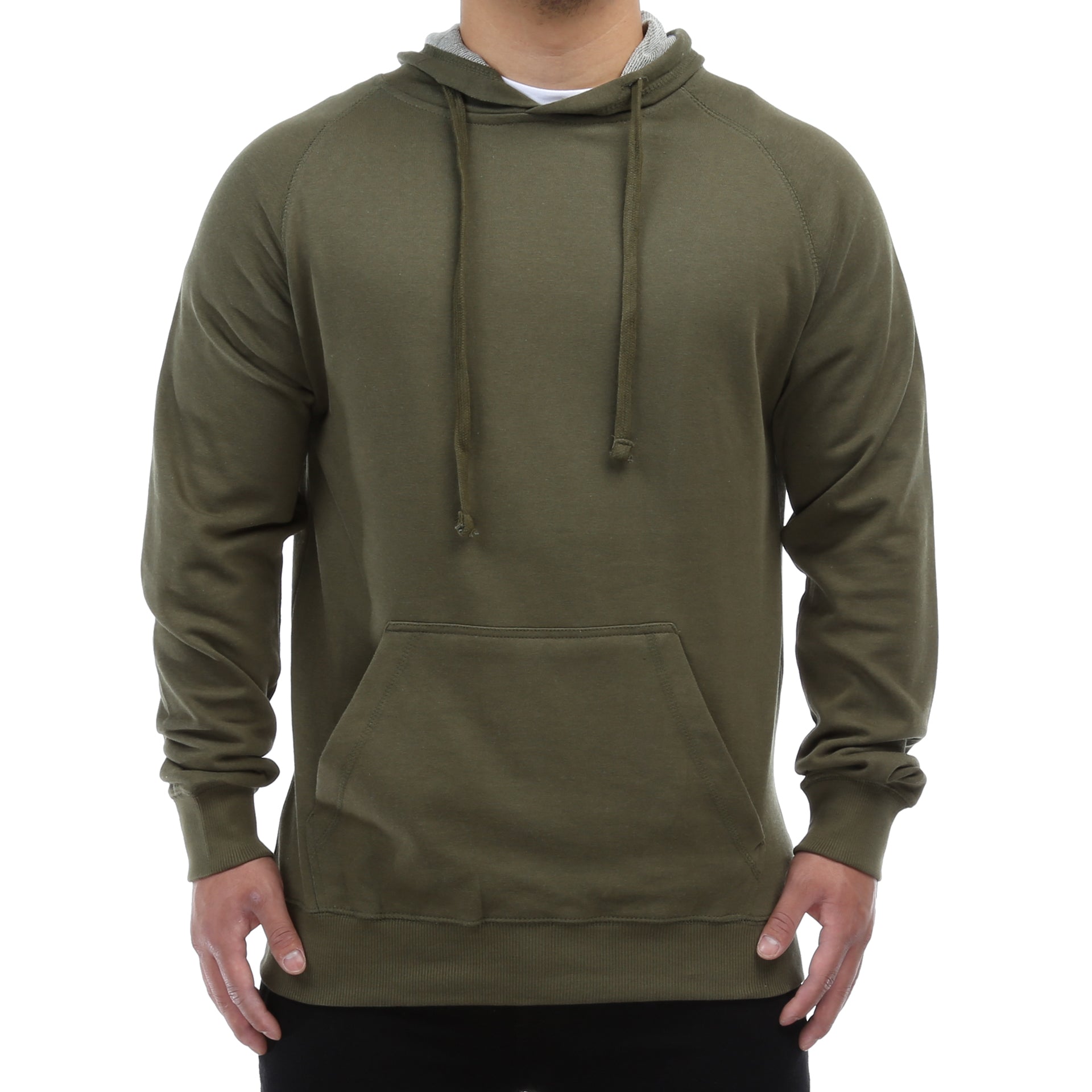 New Star French Terry Pullover Hoodie Olive 