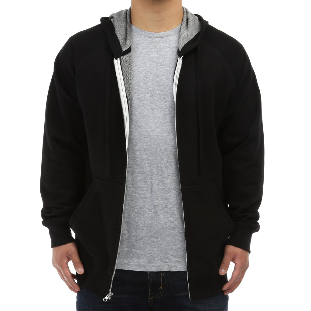 New Star French Terry Zip Up Hoodie - Black