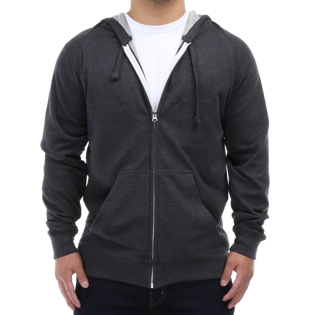 New Star French Terry Zip Up Hoodie - Charcoal