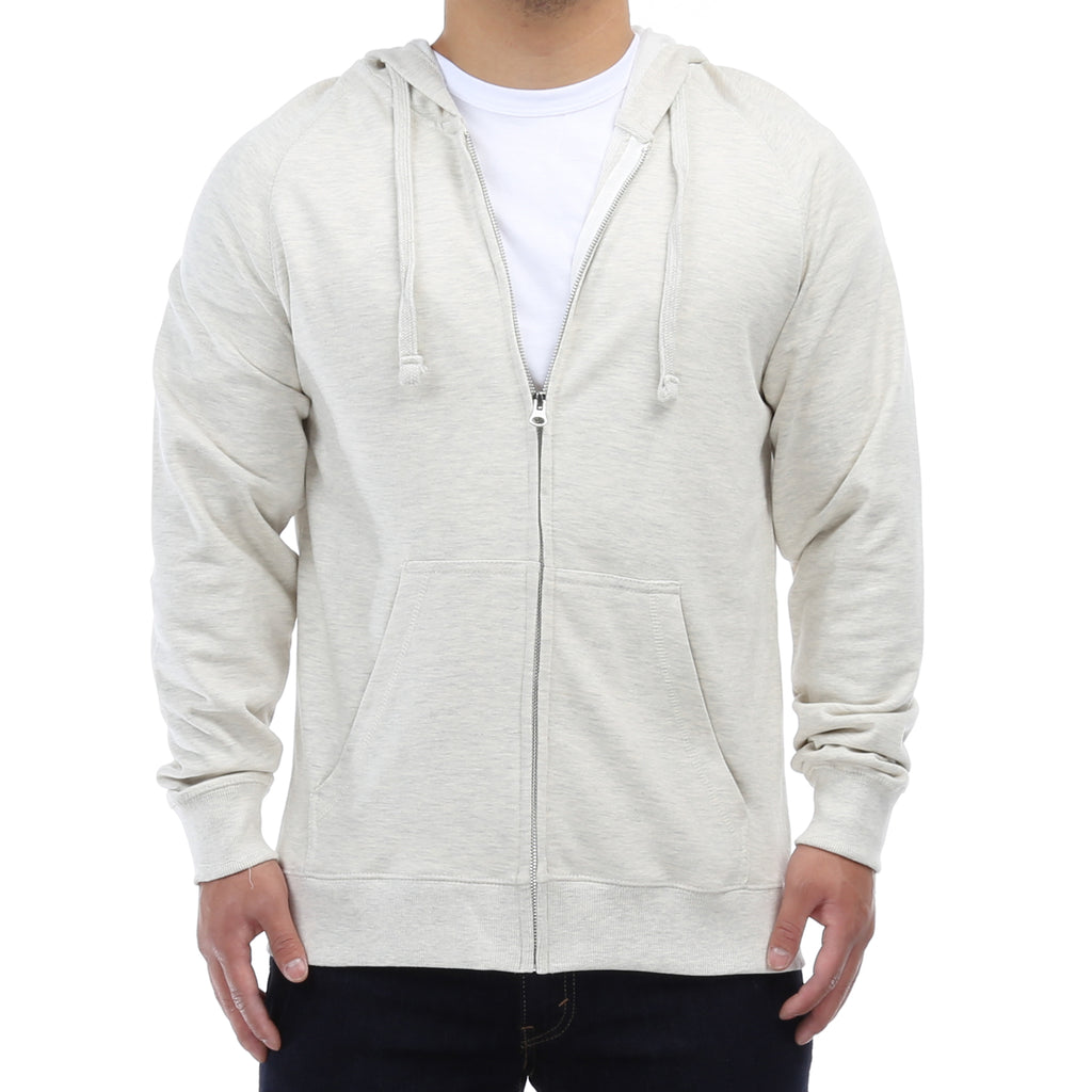 New Star French Terry Zip Up Hoodie - Cream