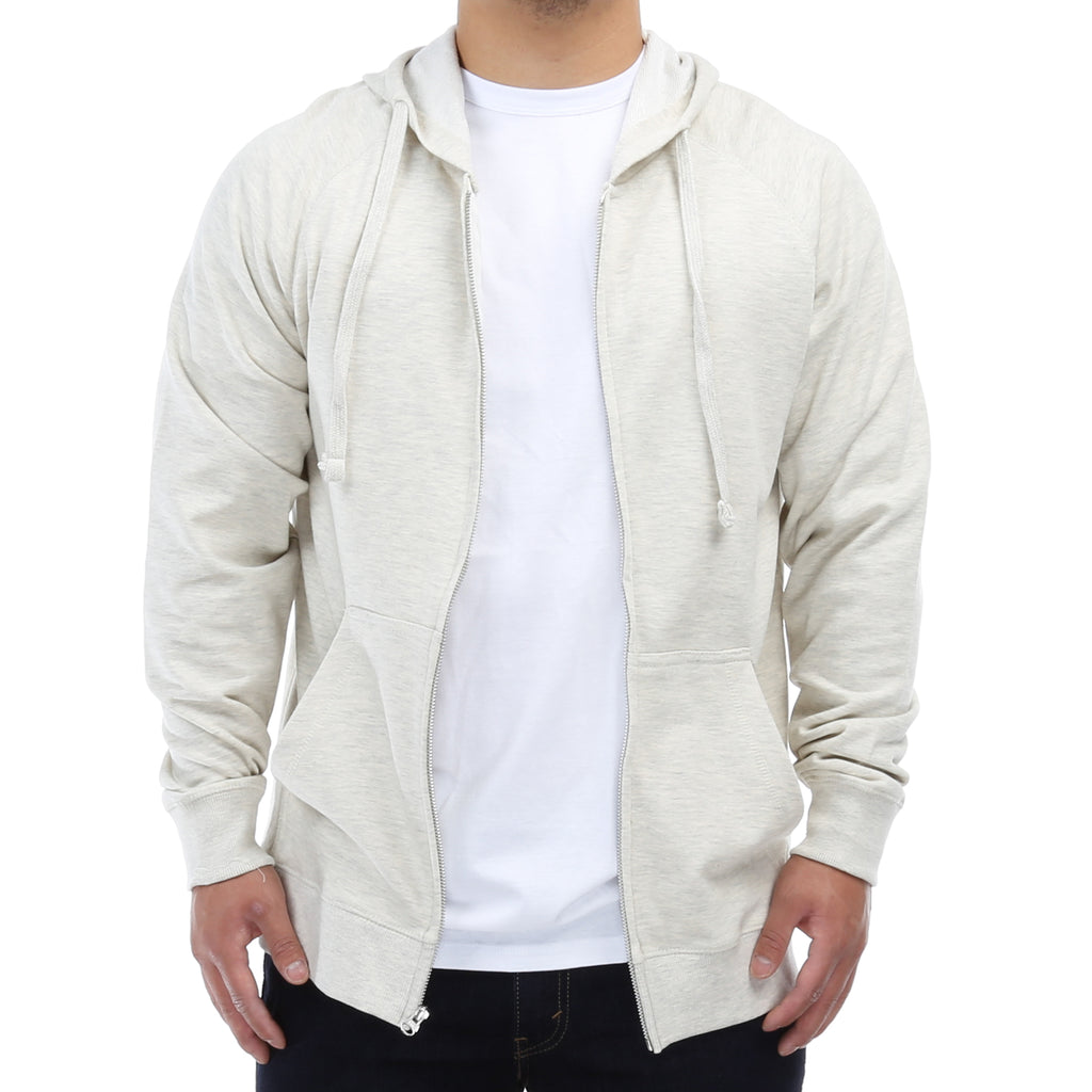 New Star French Terry Zip Up Hoodie - Cream