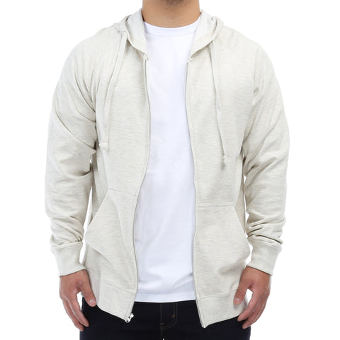 New Star French Terry Zip Up Hoodie - Cream