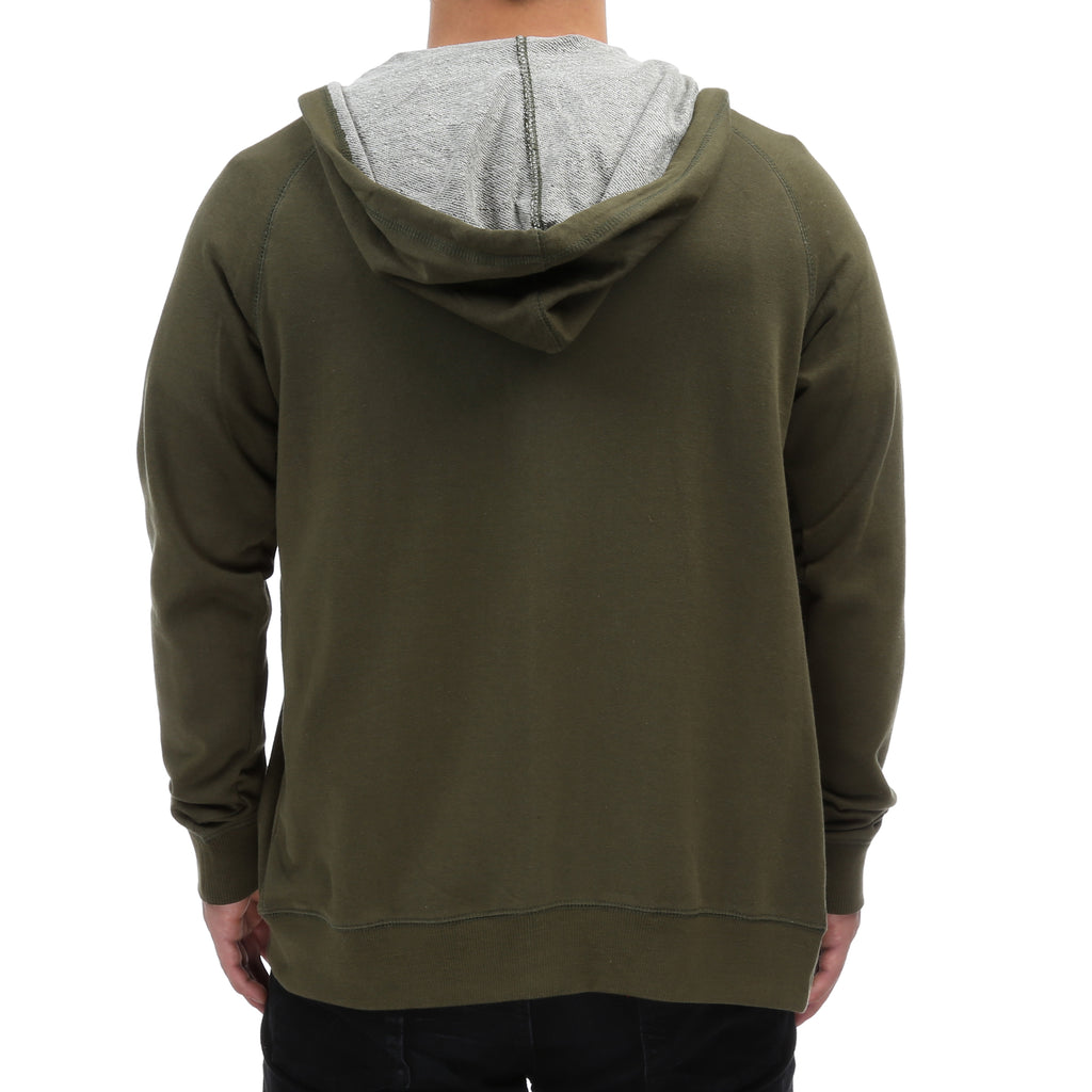 New Star French Terry Zip Up Hoodie - Olive