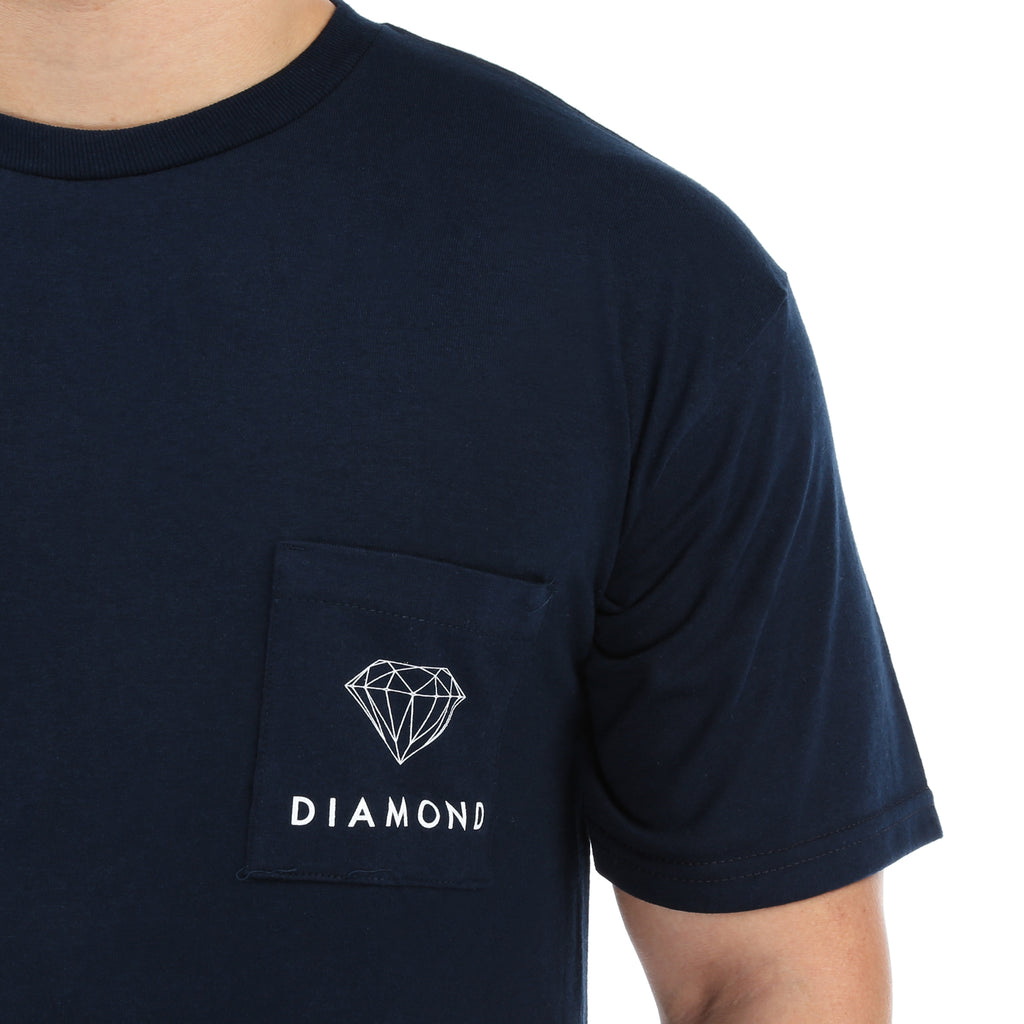 Diamond Futura Sign Pocket Tee - Navy