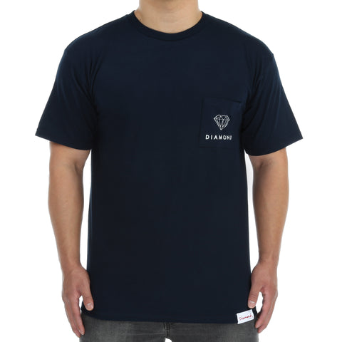 Diamond Futura Sign Pocket Tee - Navy