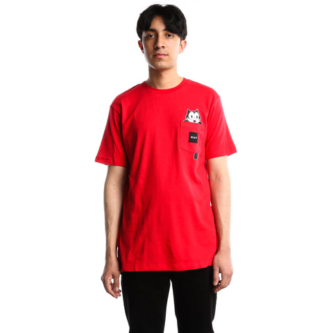 HUF x Felix Watching Pocket Tee - Red