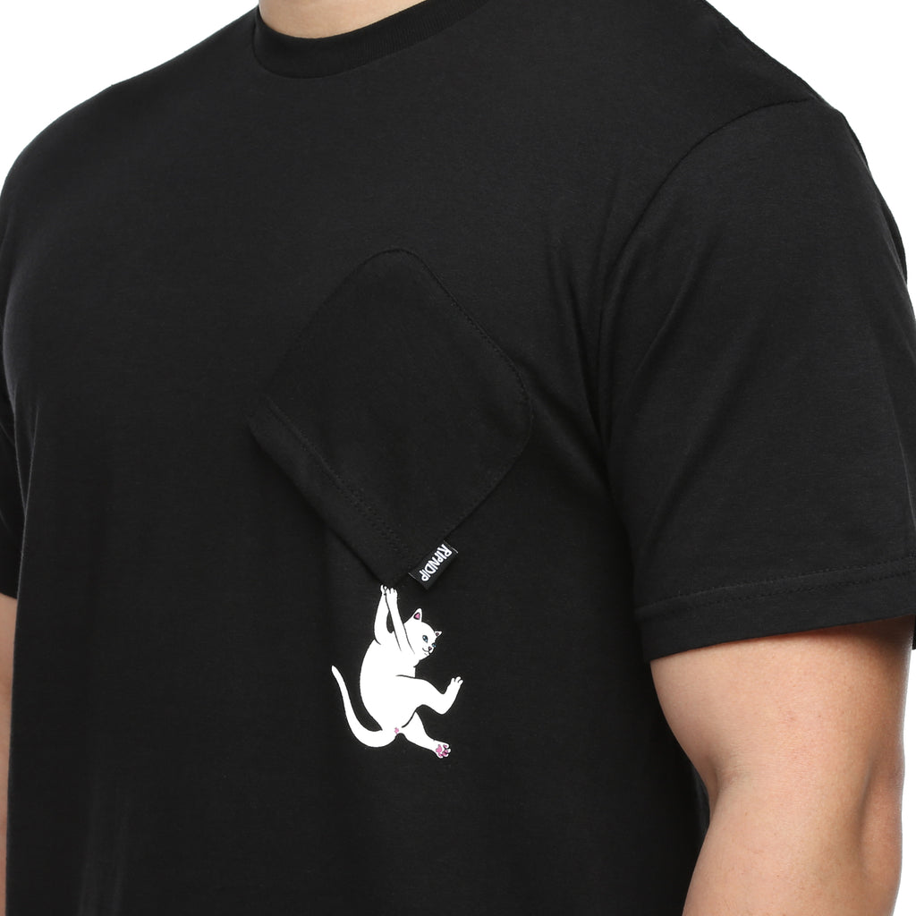 Rip N Dip Hang In There Nermal Pocket Tee - Black