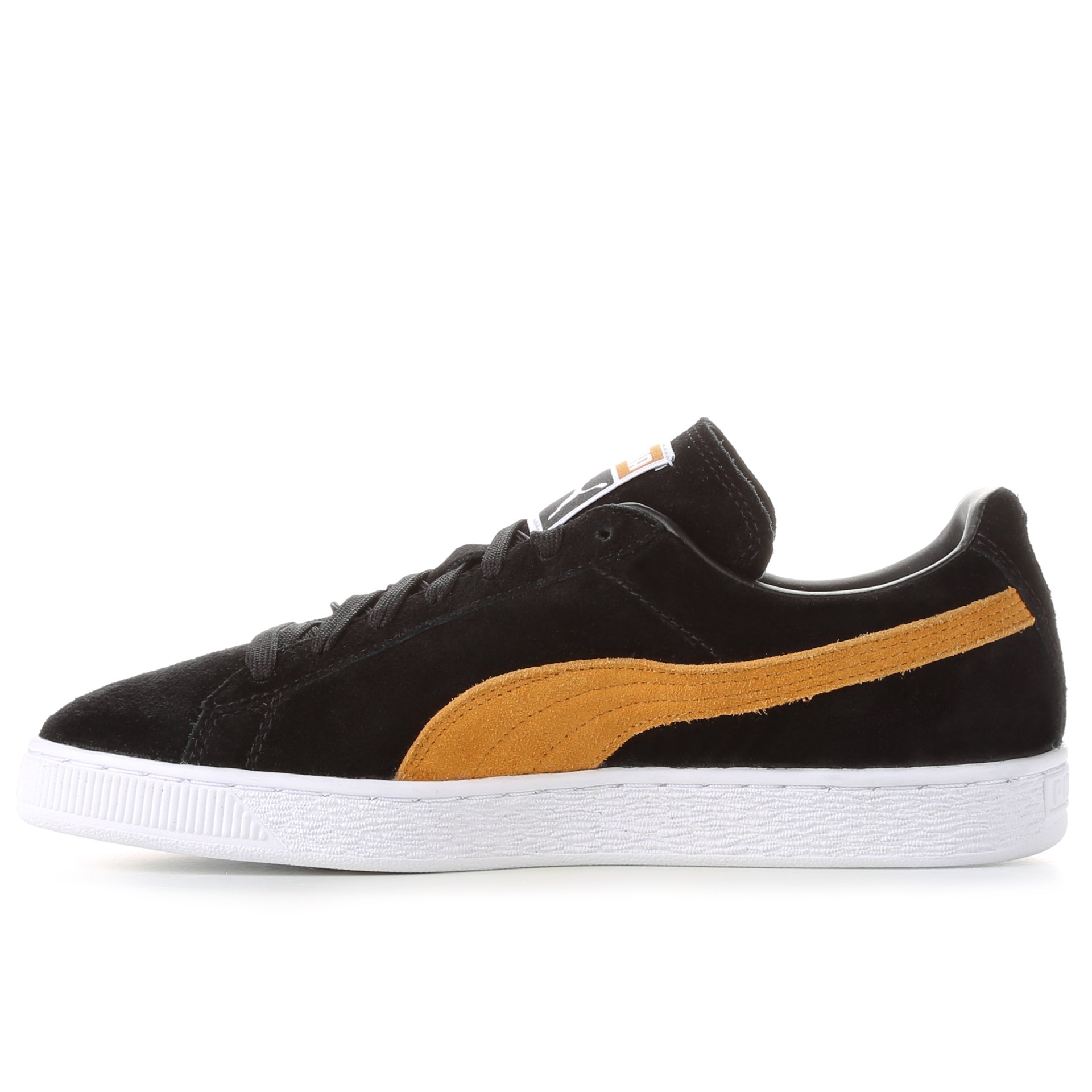 Mens black and gold puma shoes Clearance