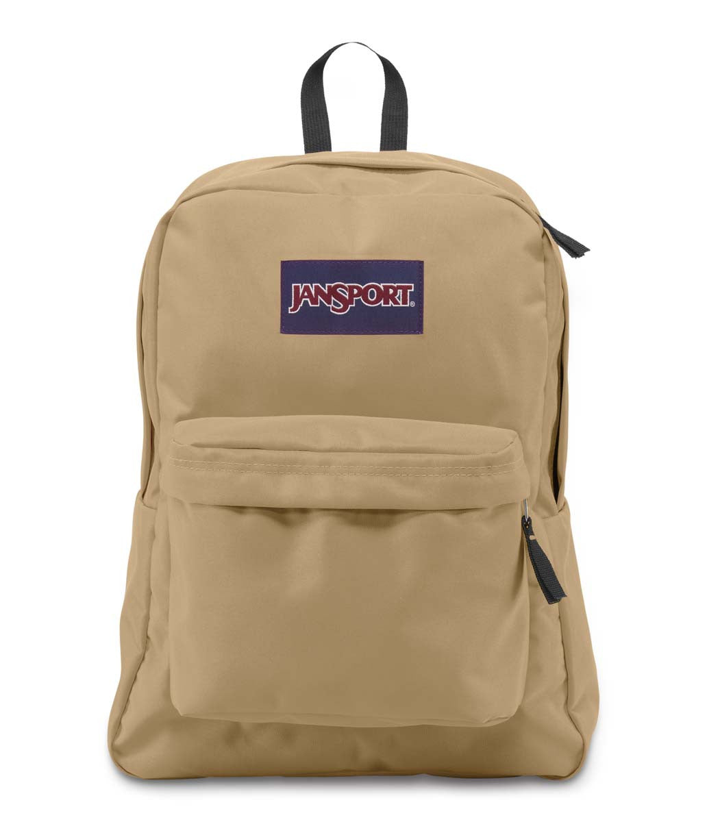 brown logo jansport backpack JANSPORT Superbreak Backpack - Field Tan