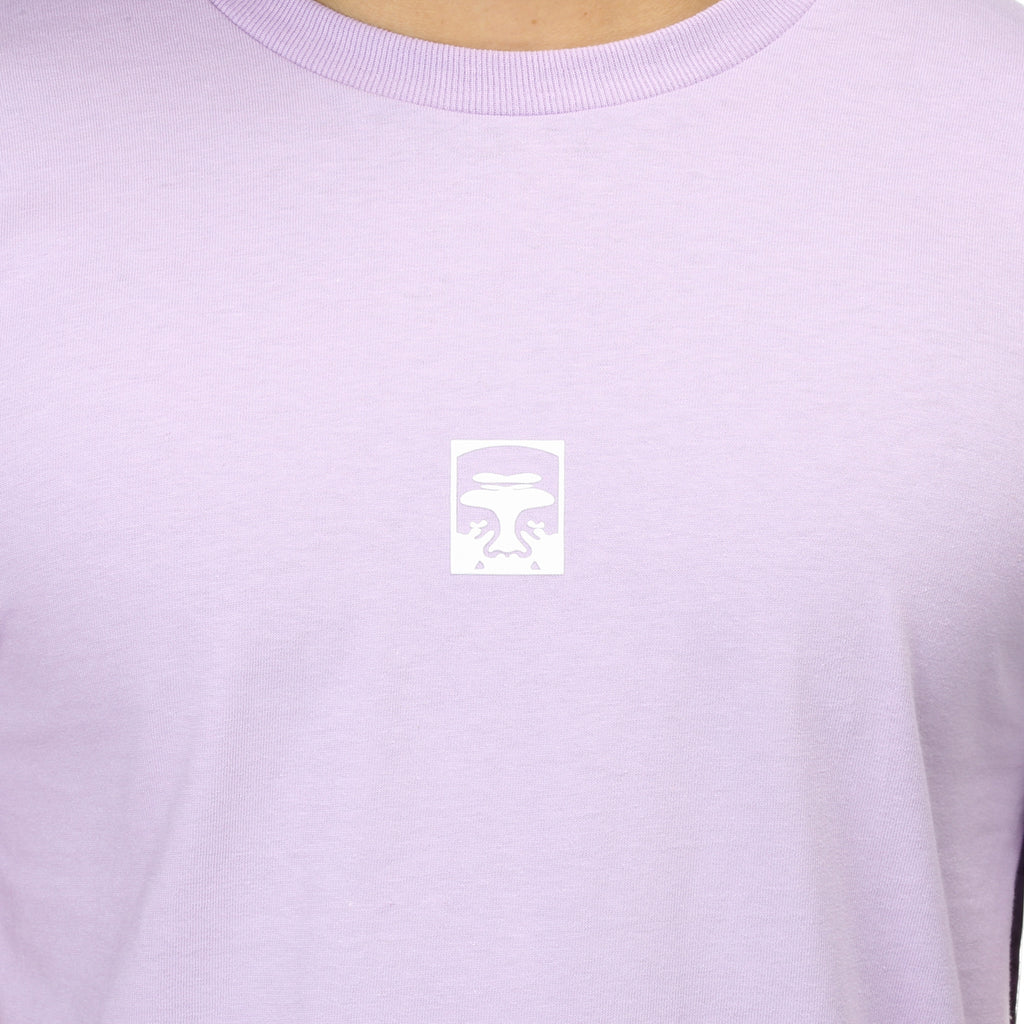 Obey Half Face Tee - Lavender
