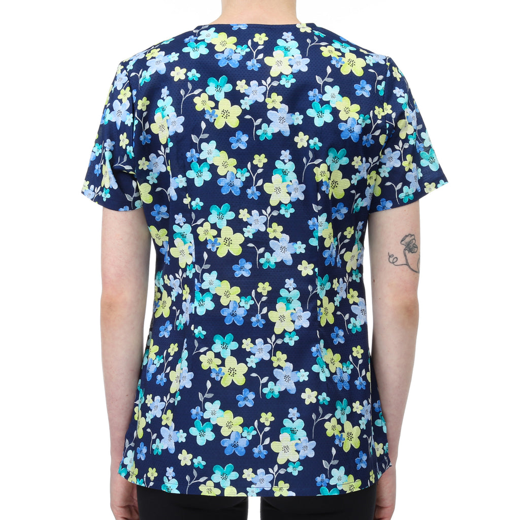 Cherokee Runway Scrub Top - Meadow Magic