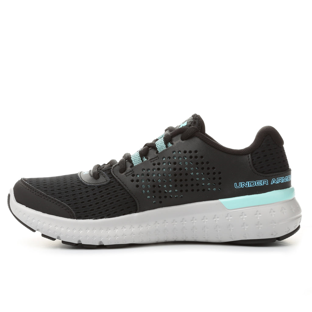 Under Armour Women's Micro G Fuel Running Shoes- Black/Glacier Grey/Blue Infinity