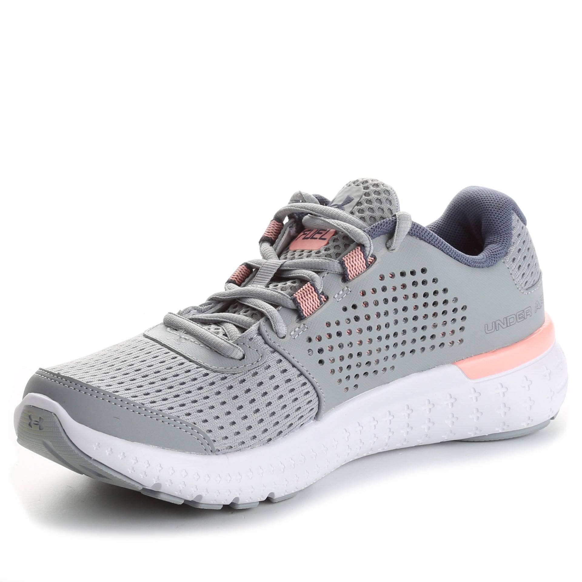 Under Armour Women's Micro G Fuel Running Shoes- Overcast Grey/Pink Sa -  New Star