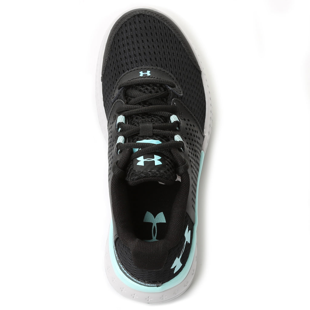 Under Armour Women's Micro G Fuel Running Shoes- Black/Glacier Grey/Blue Infinity