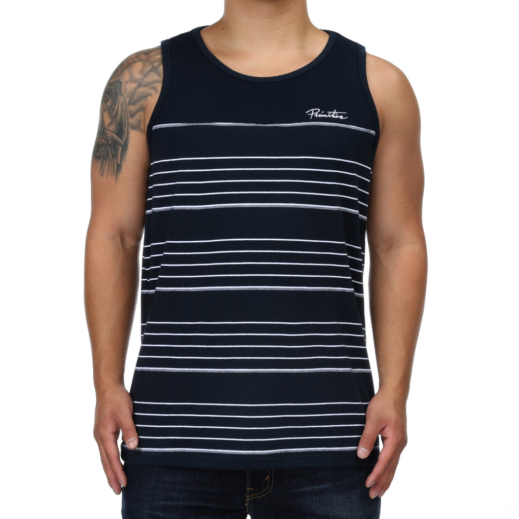 Primitive Jacquard Tick Tank - Midnight