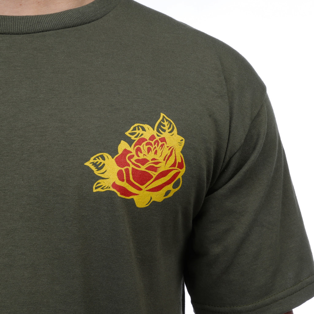 Obey Kiss Me Deadly Tiger Tee - Military Olive