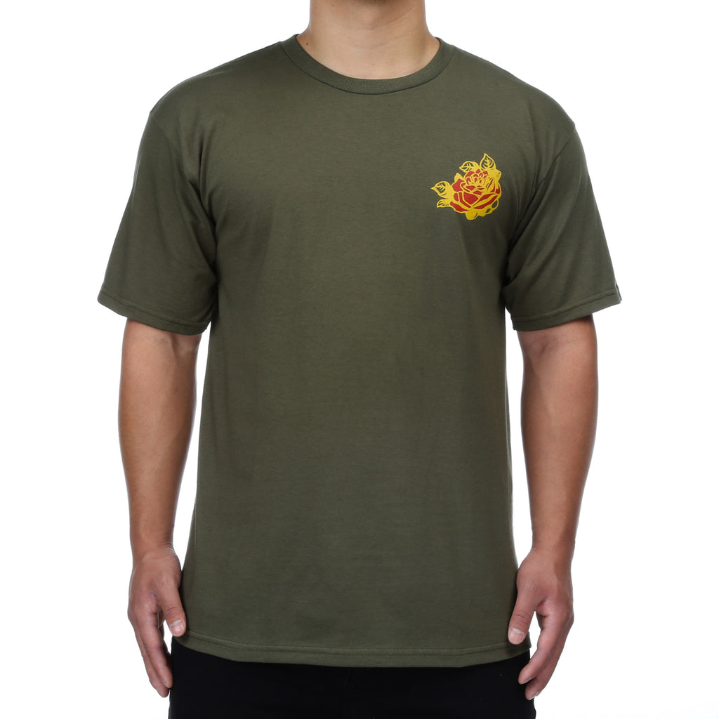 Obey Kiss Me Deadly Tiger Tee - Military Olive