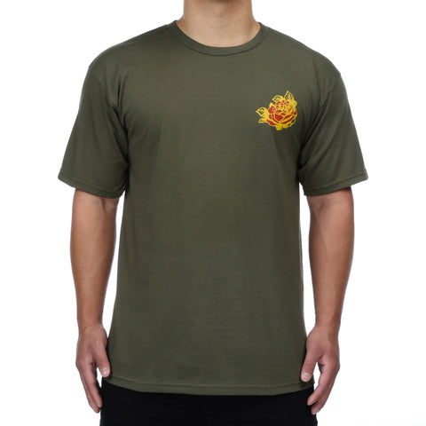 Obey Kiss Me Deadly Tiger Tee - Military Olive