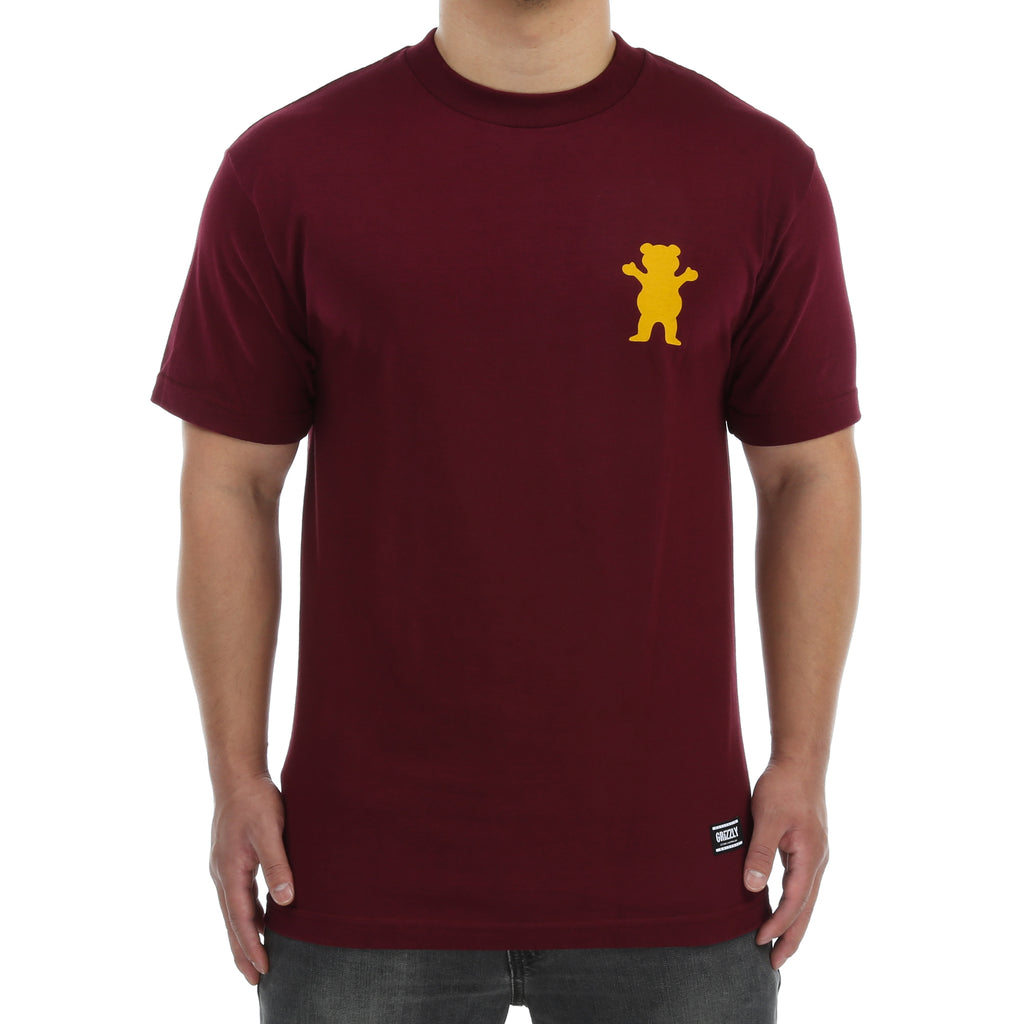 Grizzly Mount Joslin Tee - Burgundy