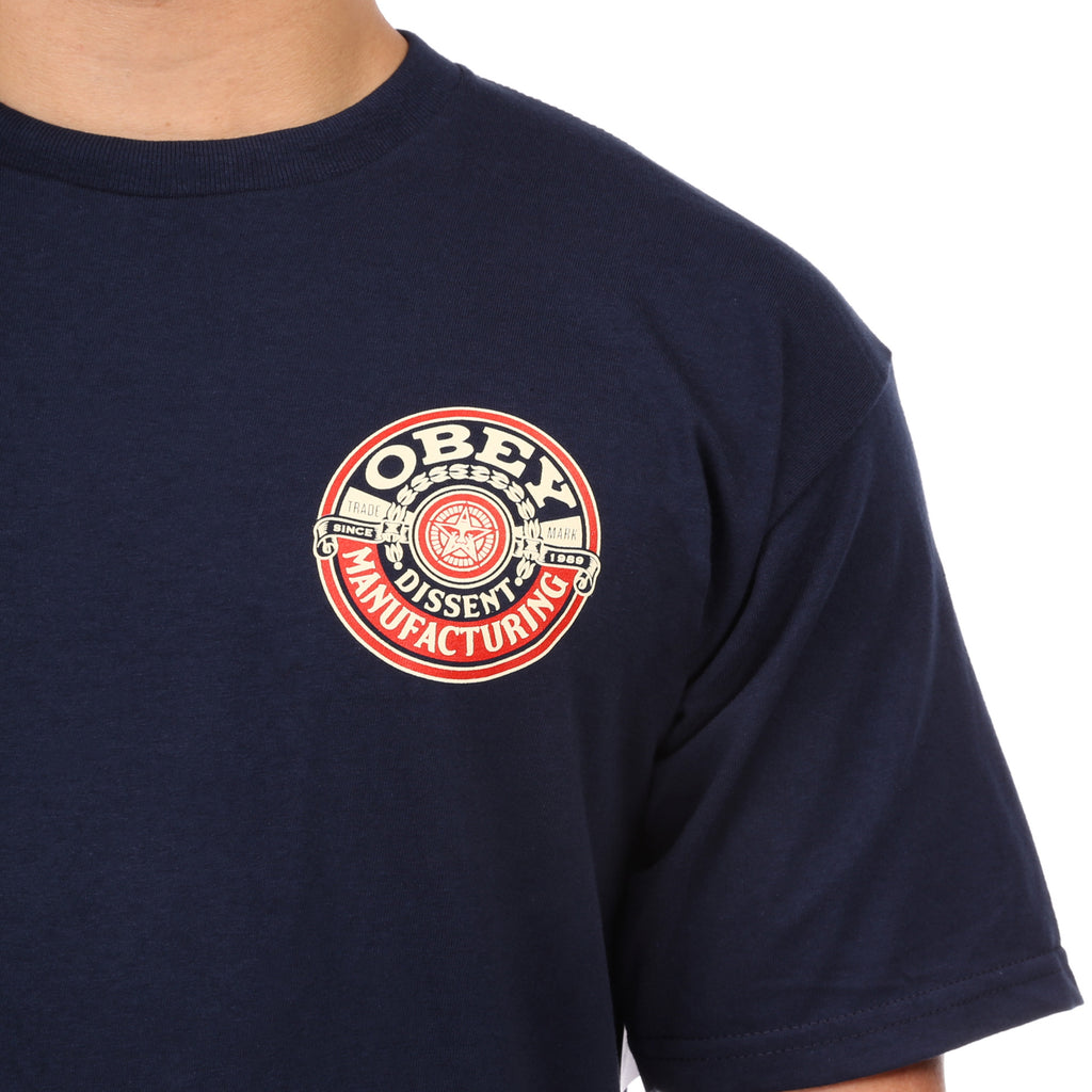 Obey Dissent MFG Wreath Tee - Navy