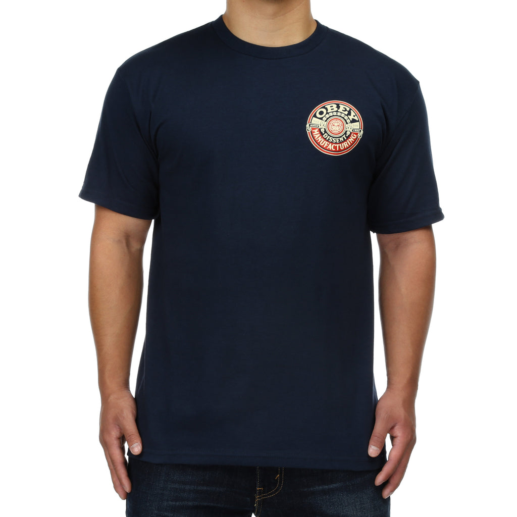 Obey Dissent MFG Wreath Tee - Navy
