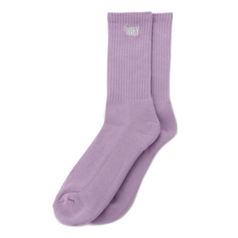 Obey New Times Embroidery Sock - Lavender