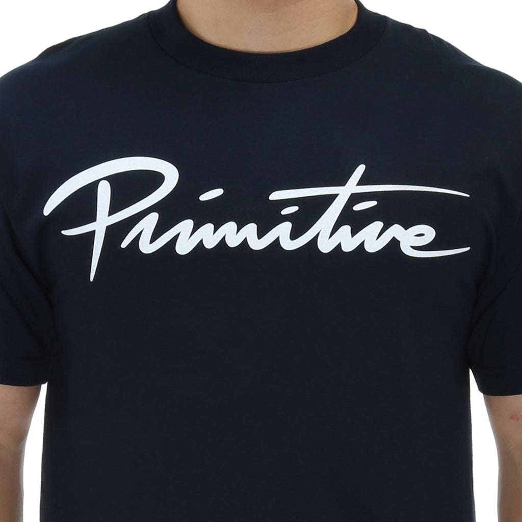 Primitive Nuevo Script Tee - Navy